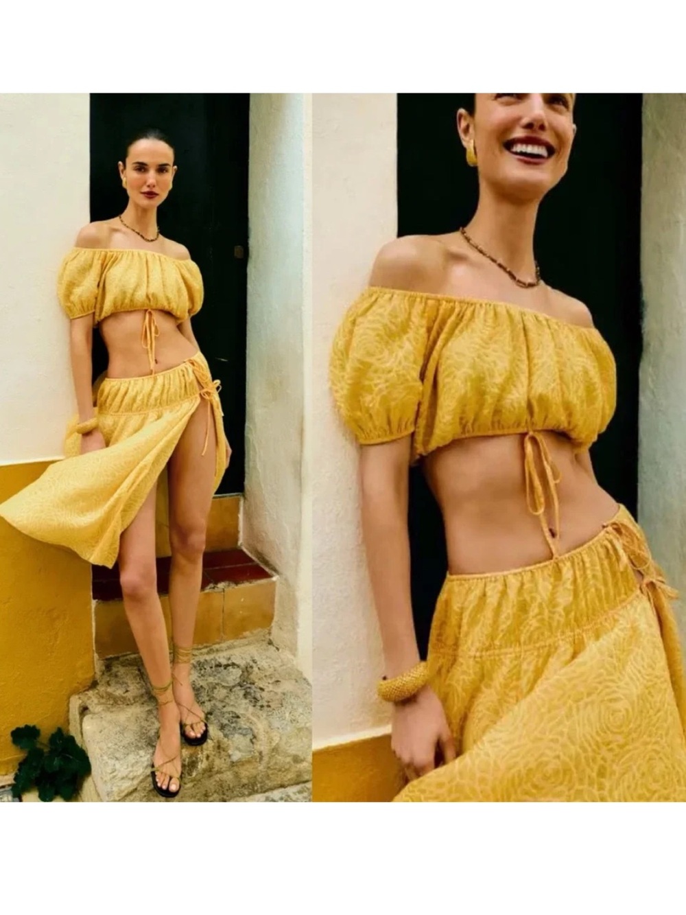 Reformation yellow rose skirt Valeria size 12 (skirt only) nwot